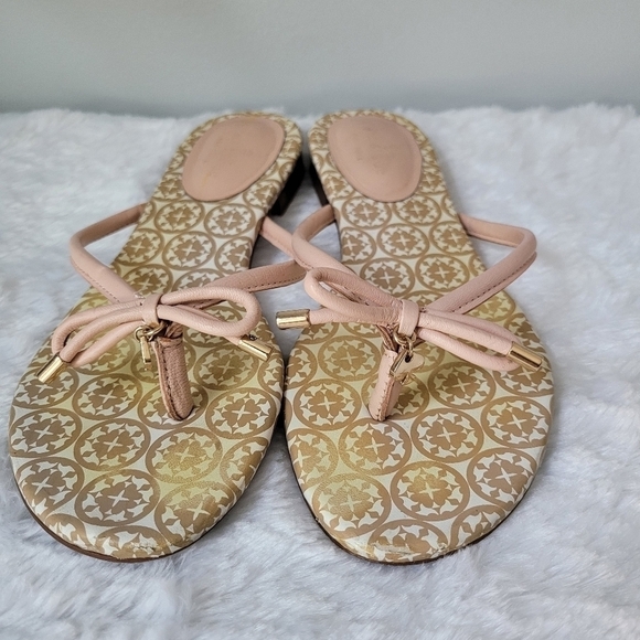 KATE SPADE Leather Printed Flip Flops - Picture 3 of 8
